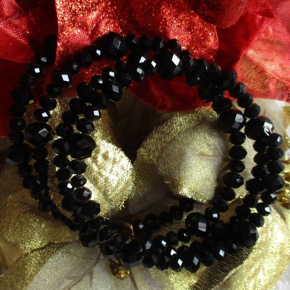 BLACK SHINY SPARKLE BRACELET (BEADED) – NWOT - Picture 15 of 15